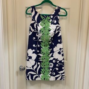 Lilly Pulitzer Navy and Green Floral Dress